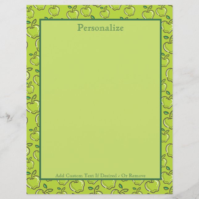 Lámina Vintage Little Green Apples Orchard Personaliza (Anverso)