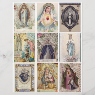 Lámina Vintage Religious Religiyer Cards Clipart