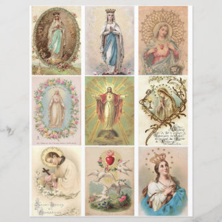 Lámina Vintage Religious Religiyer Cards Clipart