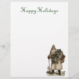 Lámina Vintage Santa Letterhead