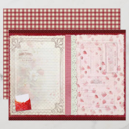 Lámina Vintage Strawberry Farm Scrapbook Paper