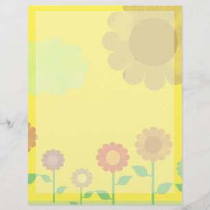 Lámina Vintage Sunshine Happy Yellow Vintage Floral