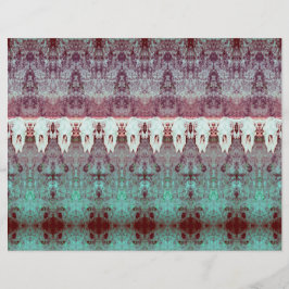 Lámina Vintage Tribal Pattern País Verde azulado de cráne