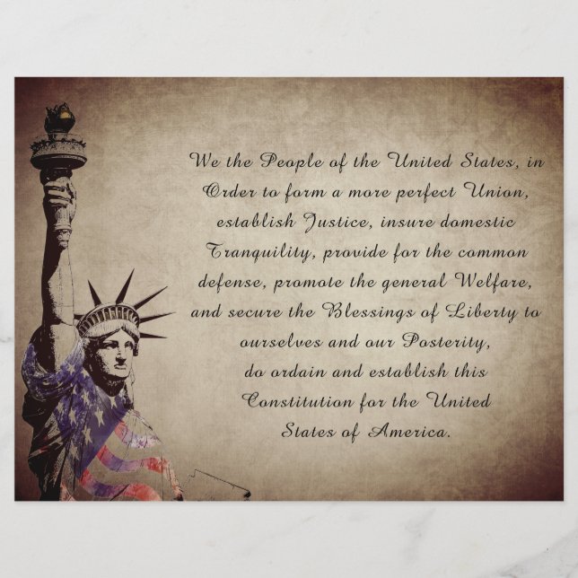 Lámina Vintage We the People American (Anverso)