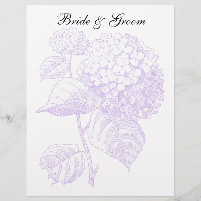 Lámina Violet Hydrangea (Anverso)