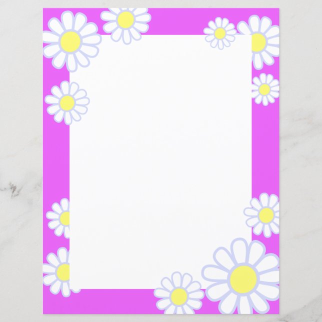 Lámina Violeta simple de margarita (Anverso)