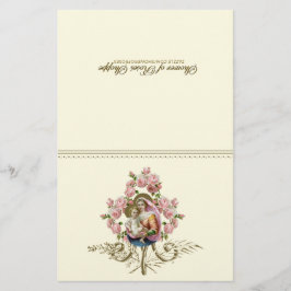 Lámina Virgen Católica María Oración Espiritual de Comuni