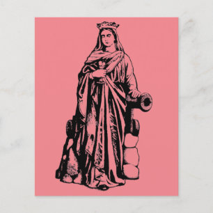 Lámina Virgen de Santa Bárbara y mártir