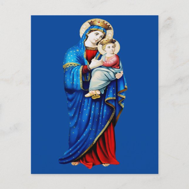 Lámina Virgen María con el Niño Jesús (Anverso)