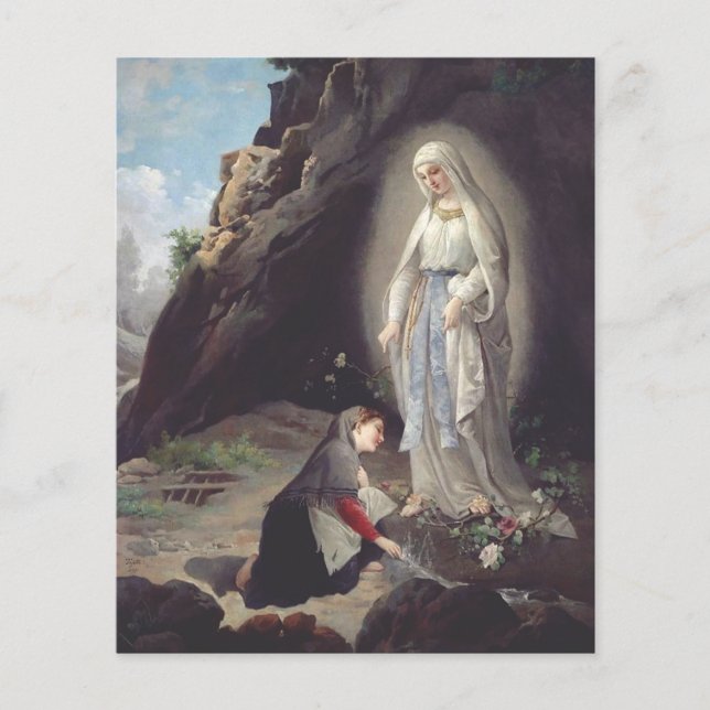 Lámina Virgen María de Lourdes (Anverso)