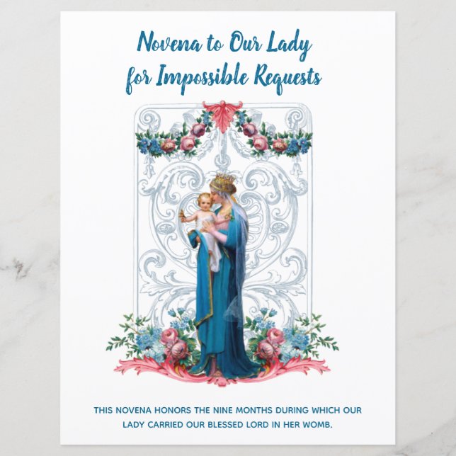 Lámina Virgen Religiosa María Jesús Angels Oración Católi (Anverso)