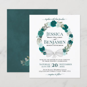 Lámina Vocación de Rosas Verde azulados Elegante invitaci