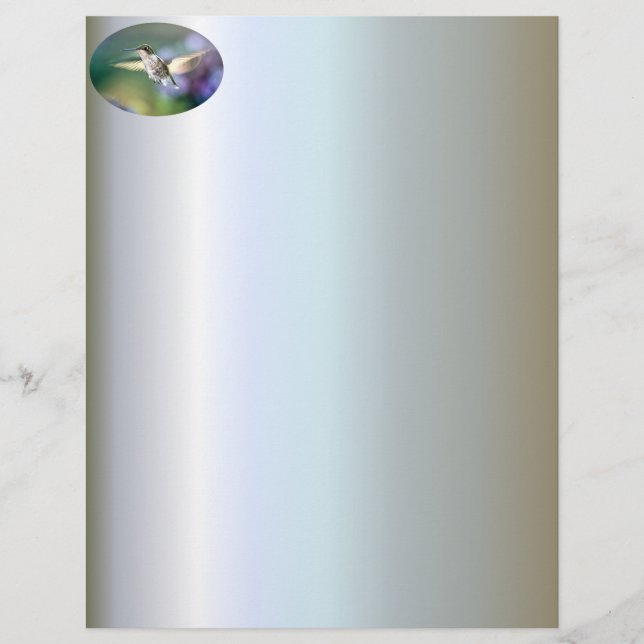 Lámina Volando colibrí (Anverso)