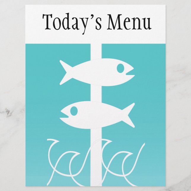 Lámina Volante con temática de marisco de doble cara (Anverso)