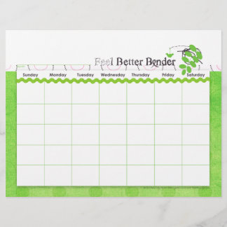 Lámina Volante de calendario de planchado con un toque ve