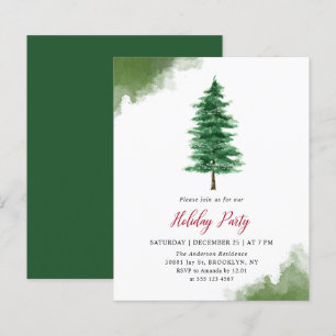 Lámina Volante de Fiesta Verde de Árbol de Navidad Presup