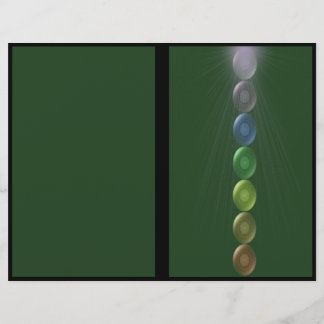 Lámina Volante de folletos de corazón Chakra Tri Fold