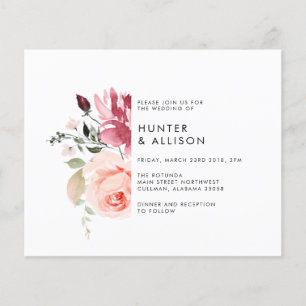 Lámina Volante de invitación a la boda floral
