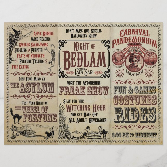 Lámina Volante de pandemonium de carnaval (Anverso)