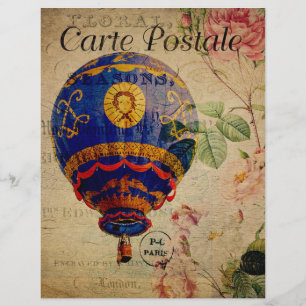 Lámina Volante de Postales Francesas