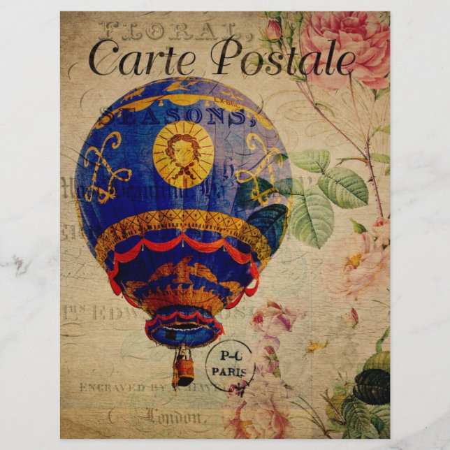 Lámina Volante de Postales Francesas (Anverso)