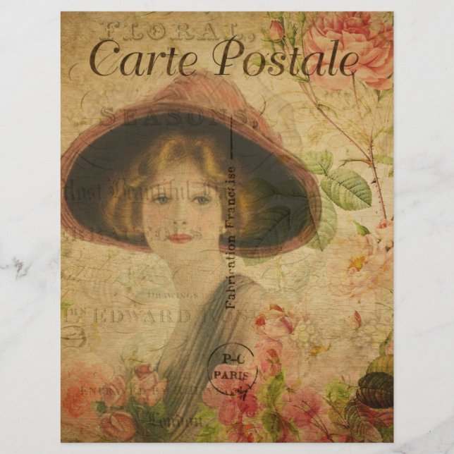 Lámina Volante de Postales Francesas (Anverso)