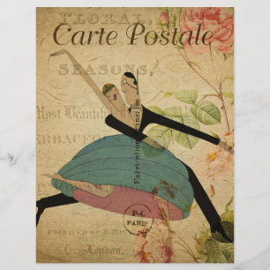Lámina Volante de Postales Francesas