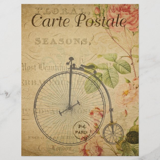 Lámina Volante de Postales Francesas (Anverso)