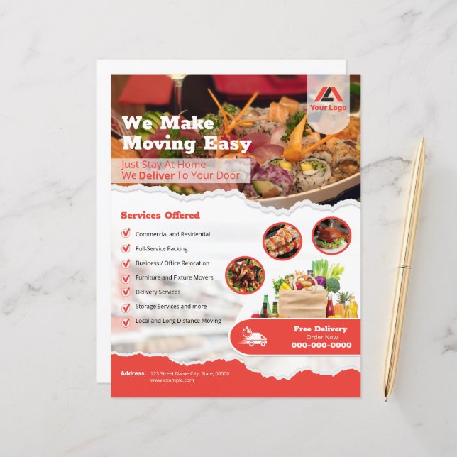 Lámina Volante de servicio de entrega en casa (Anverso/Reverso In Situ)