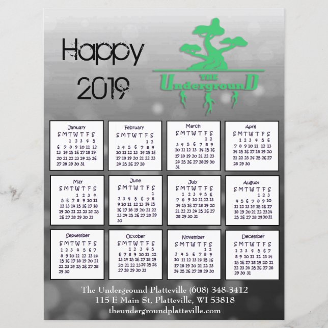 Lámina Volante del calendario de negocios del cardenal 20 (Anverso)