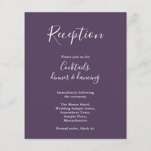 Lámina Volante Purple Budget Modern Wedding Receptor