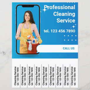 Lámina Volantes promocionales desprendibles para servicio