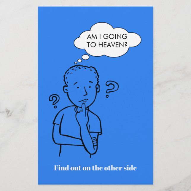 Lámina ¿Voy A Ir Al Viajero De Tractos De Biblia Del Conc (Anverso)