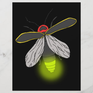 Lámina vuelo de bicho de rayo iluminado