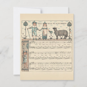 Lámina Walter Crane Baa Baa Oveja Negra Rima Infantil