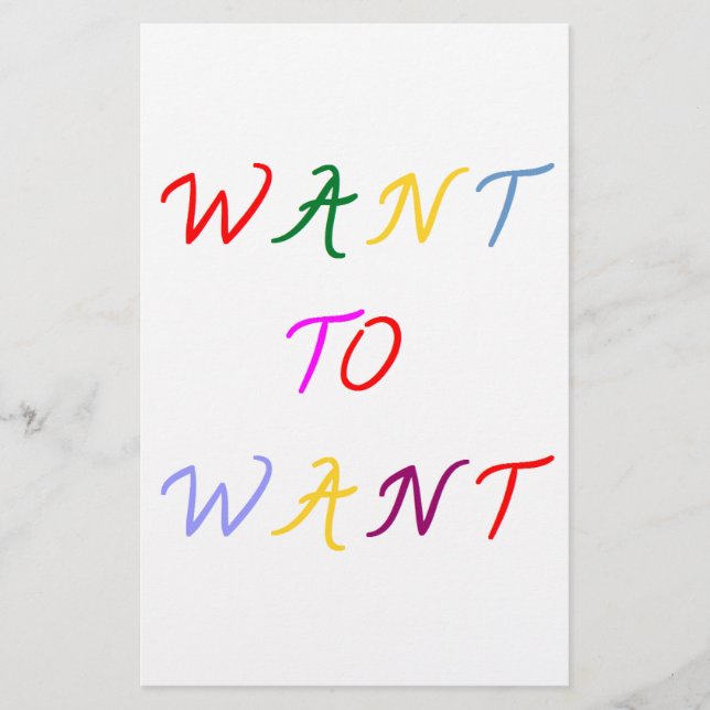 Lámina want to want multicolore (Anverso)