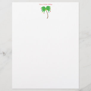 Lámina "Warm Holiday Wike" Palm Tree letterhead