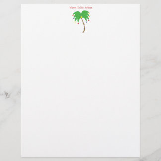 Lámina "Warm Holiday Wike" Palm Tree letterhead