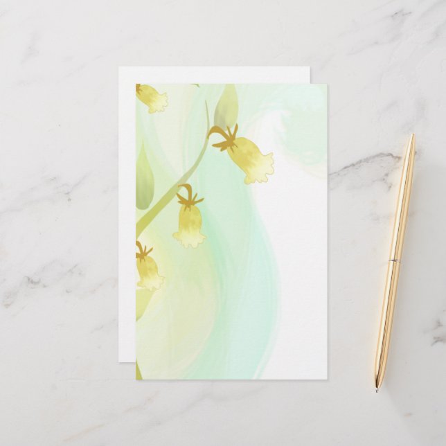 Lámina Wash acuarela de las campanas amarillas (Anverso/Reverso In Situ)