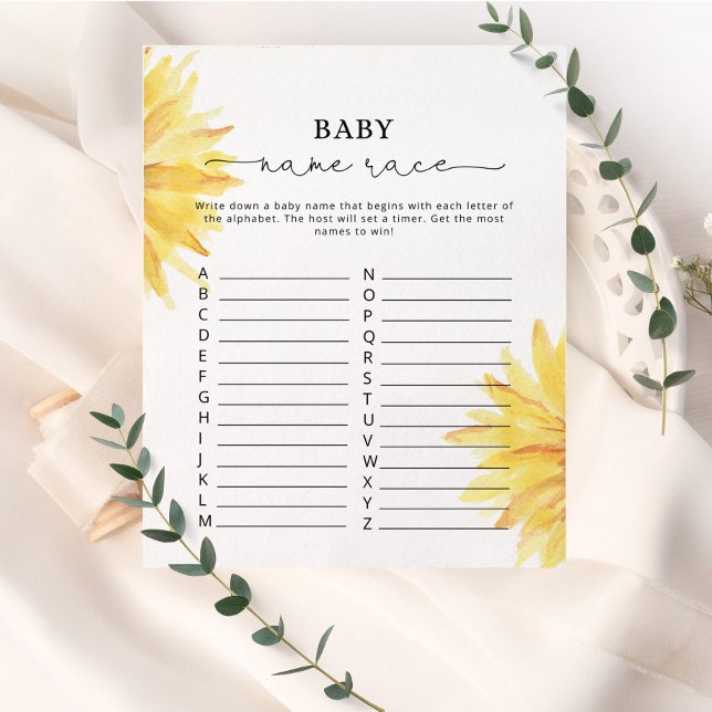 Lámina Watercolo girasol juego de raza de bebé (Subido por el creador)