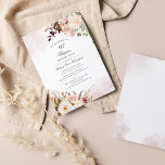 Lámina Watercolor Floral 60.ª Invitación a la fiesta de c<br><div class="desc">Postal de invitación de fiesta de cumpleaños número 60 de la floral botánica presupuestada que puede personalizar fácilmente con los detalles de su fiesta haciendo clic en el botón "Personalizar". Presenta un moderno ramo floral, una suculenta tipografía de escritura moderna. Perfecto para una invitación sorpresa de fiesta para cualquier celebración...</div>