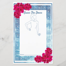 Lámina Watercolor Grecian Elegance Bridal Shower Game