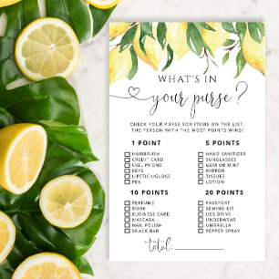 Lámina Watercolor Lemon: ¿Qué hay en tu juego de bolso?