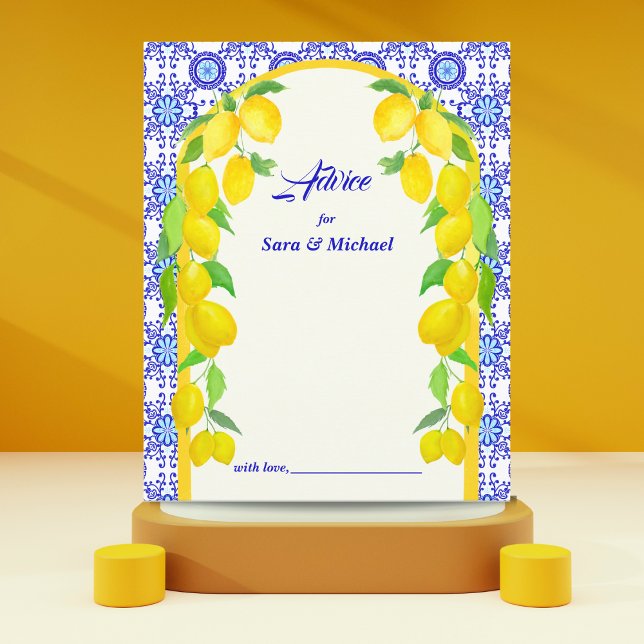 Lámina Watercolor Lemons Amalfi Bridal Boda (Subido por el creador)