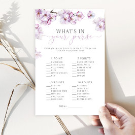 Lámina Watercolor lilac floral Qué hay en tu juego de bol