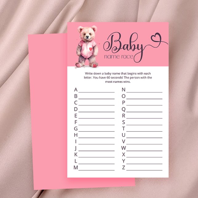 Lámina Watercolor lindo oso Baby Shower juego (Subido por el creador)