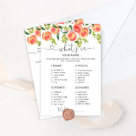 Lámina Watercolor melocotón Quesos en tu juego de bolsos