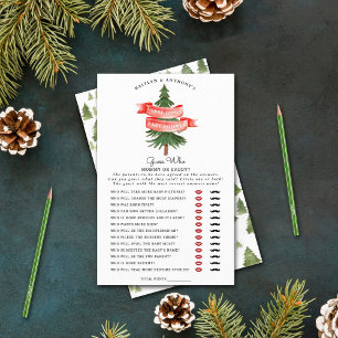 Lámina Watercolor Pine Tree Merry Little Baby Shower Game