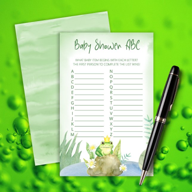 Lámina Watercolor Princess Frog Baby Shower ABC (Subido por el creador)