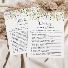 Lámina Watercolor Quién conoce a la mamá mejor juego de d